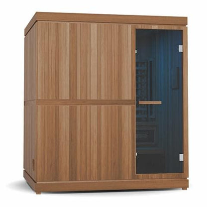 Finnmark FD-5 Trinity XL Infrared & Steam Sauna Combo - 75"W x 64"D x 83"H 4-Person Home Sauna with Infrared and Traditional Sauna Heater-Sweat Serenity
