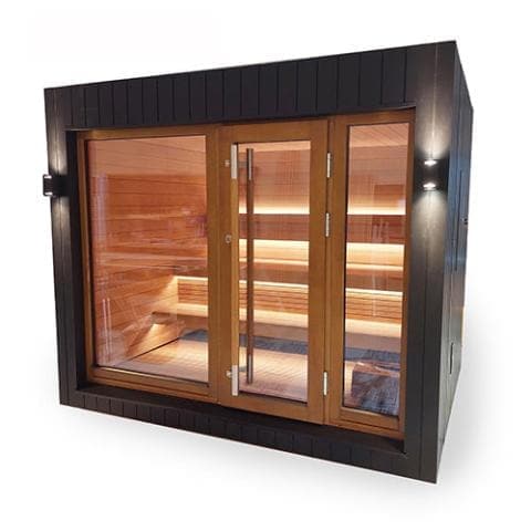 SaunaLife Model G7 Pre-Assembled Outdoor Home Sauna Garden-Series Fully Assembled Backyard Home Sauna Up to 6 Persons-Sweat Serenity